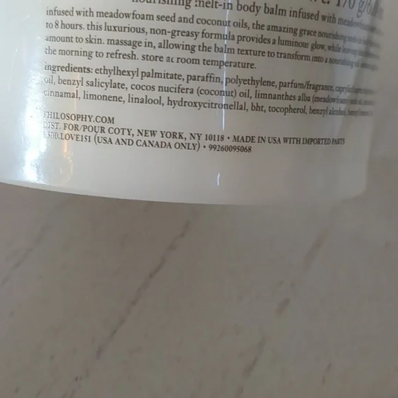 New Philosophy  Pure Grace Nourishing Melt In Body Balm 6.0 oz - Picture 4 of 5